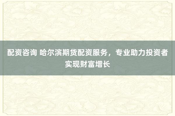 配资咨询 哈尔滨期货配资服务，专业助力投资者实现财富增长