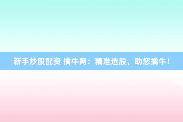 新手炒股配资 擒牛网：精准选股，助您擒牛！
