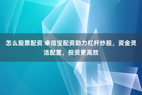 怎么股票配资 卓信宝配资助力杠杆炒股，资金灵活配置，投资更高效