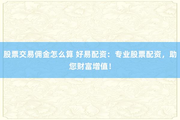股票交易佣金怎么算 好易配资：专业股票配资，助您财富增值！