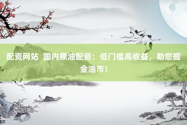 配资网站  国内原油配资：低门槛高收益，助您掘金油市！