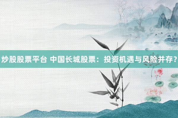 炒股股票平台 中国长城股票：投资机遇与风险并存？