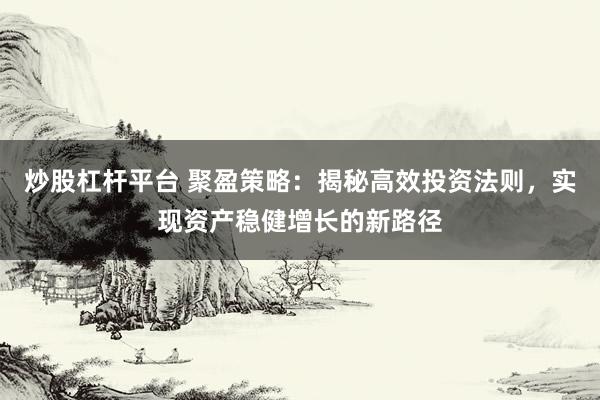 炒股杠杆平台 聚盈策略：揭秘高效投资法则，实现资产稳健增长的新路径